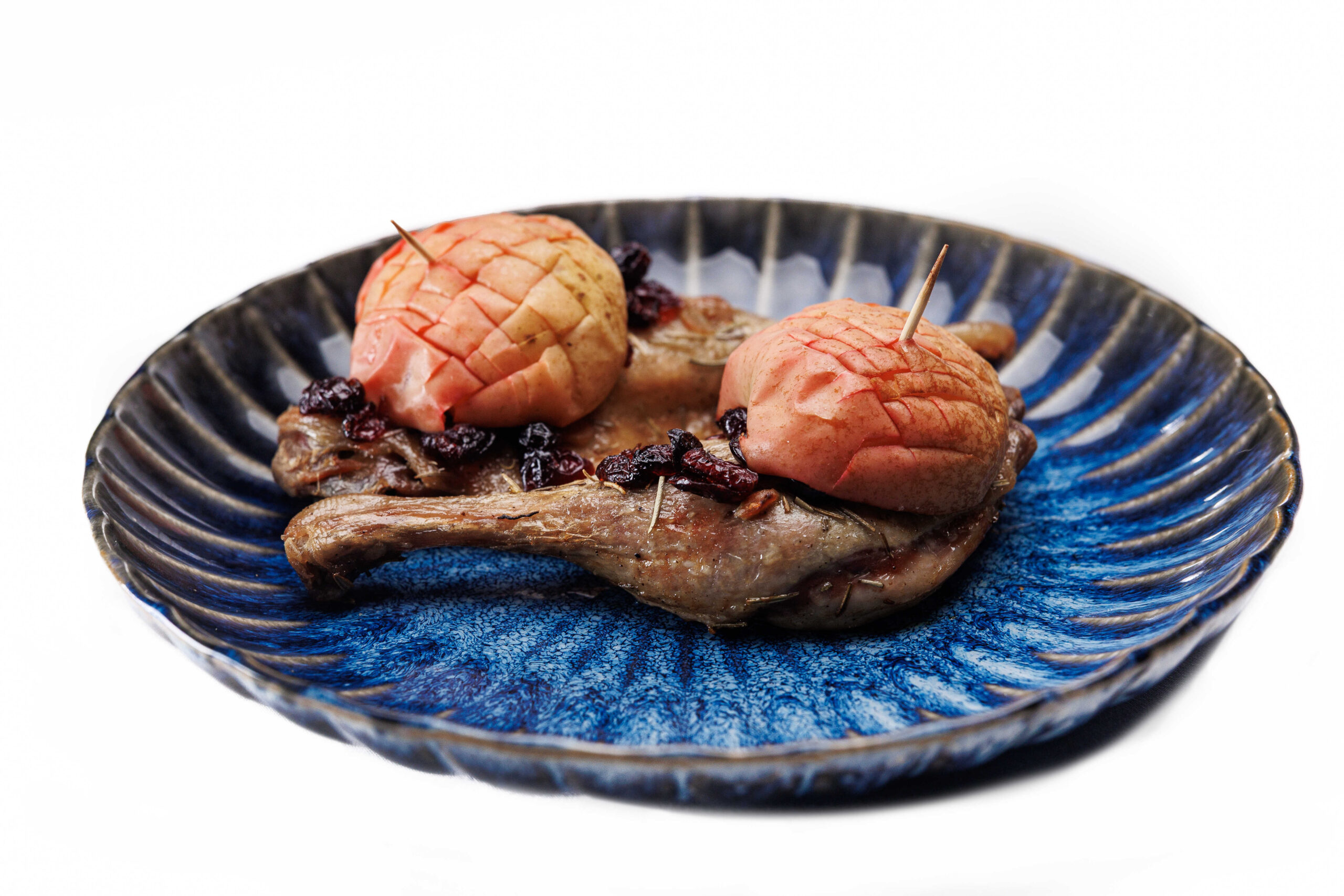 Noga z kaczki z żurawiną i pieczonym jabłkiem - 2szt (450g)